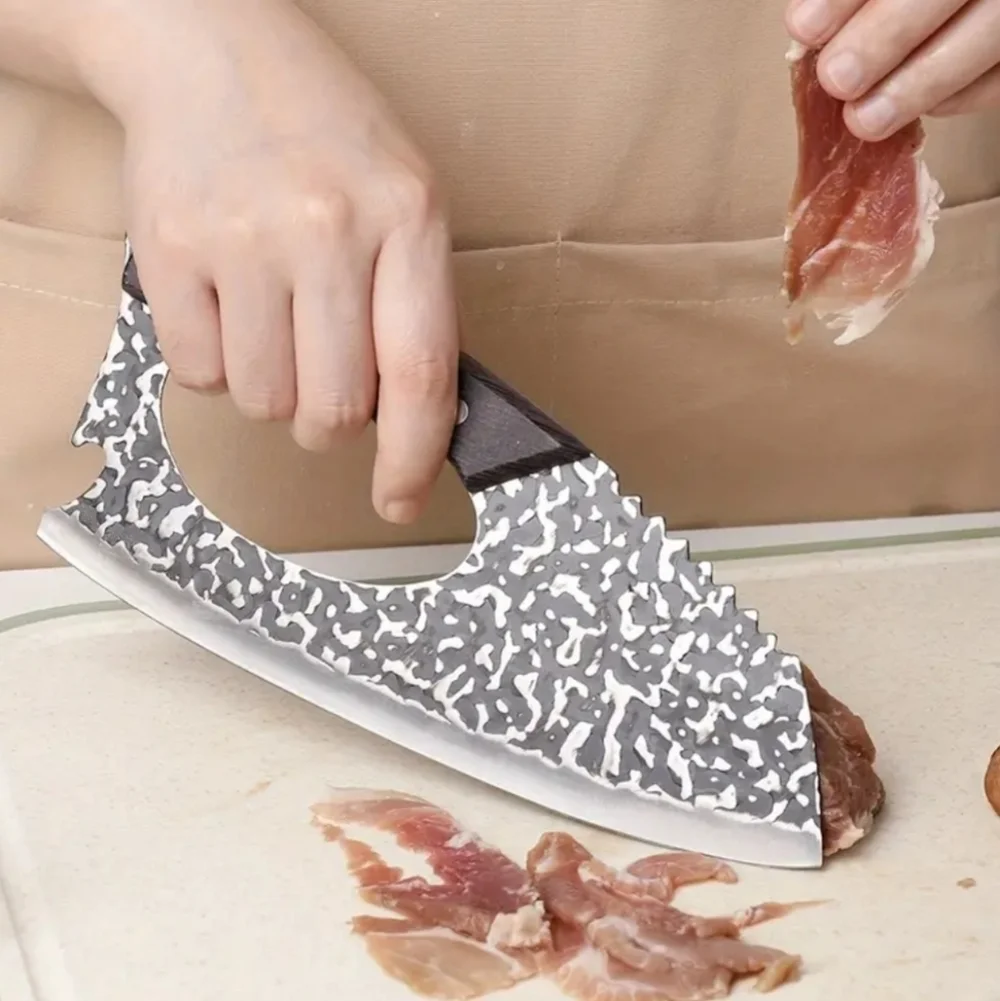 Black and White Patterned Chef's Knife